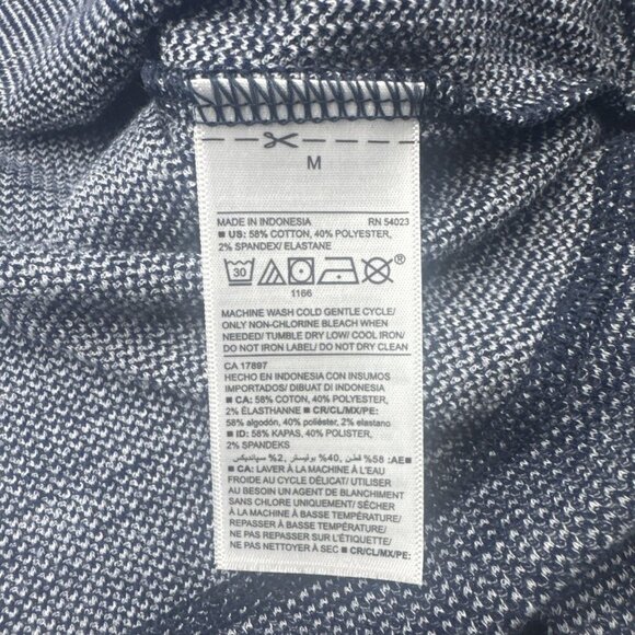 Old Navy Mens Blue Ribbed Crew Neck Thermal Long Sleeve Knit Shirt Sz M NEW - Picture 6 of 8